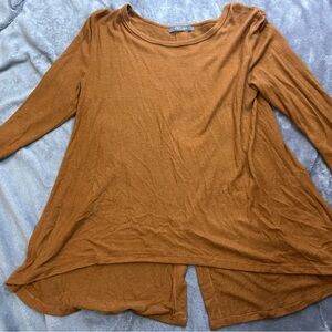 Chic Rusty Brown Women's Tunic Top